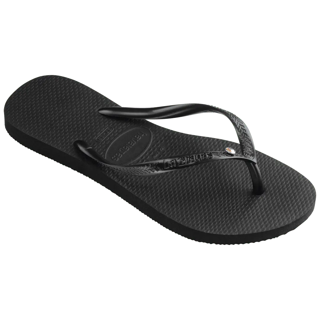 Women's Slim Crystal Flip Flops - Image 2